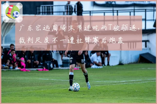 广东宏远周琦末节连吃两T被驱逐，裁判尺度不一遭杜锋赛后炮轰